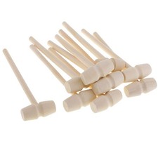 10 Pcs Mini Wooden Hammer Ball Toy Pounder Replacement Wood Mallets Baby ^ME