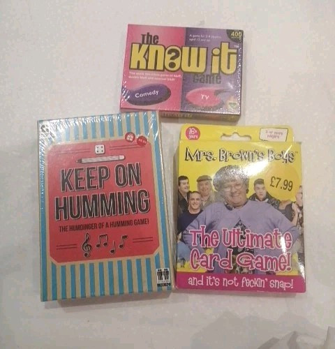 Großhandel Restposten x 3 Spiele Mrs Browns Jungen Brummen Know It Spiel Neuheit Geschenk