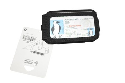 Chums Bandit Bi-Fold Wallet Mens Black RFID Blocking ID Window Magnetic Closure