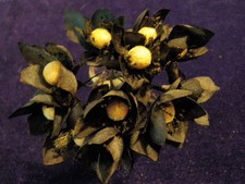 Millinery Flower 1" Complex Black Lot of 12 for Hat Wedding  Hair Y234