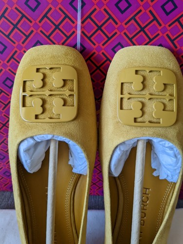 Tory Burch Georgia Square Toe Suede Ballet Flats NEW 6.5 - Picture 5 of 10