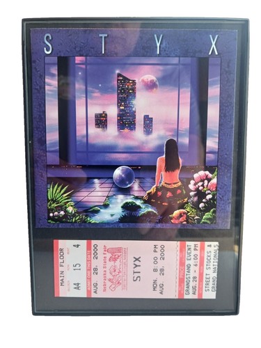 Styx Rock Band Carnival Mirror White Lettering Original Vintage