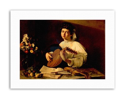 Studie Caravaggio Lautenspieler Malerei Porträt Leinwand Kunstdruck