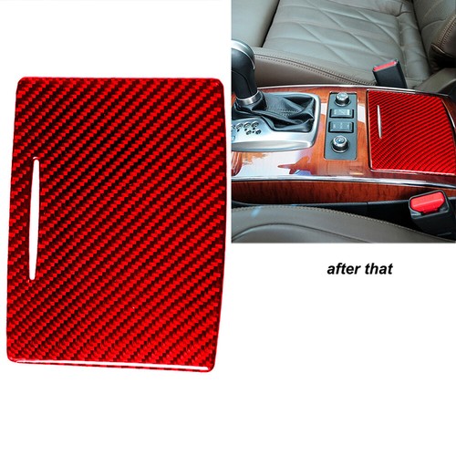For INFINITI FX35 QX70 Red Carbon Fiber Cup Holder Cover Interior