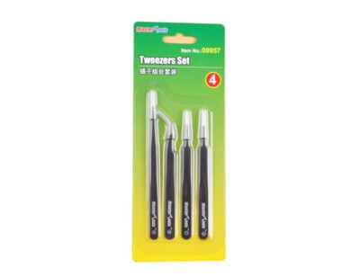 Trumpeter / Master Tools 09957 Tweezers Set 4 Pinzetten 120 mm bis 140 mm Neu