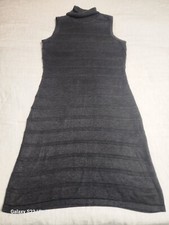 Calvin Klein Dress Gray Sweater Dress Sleeveless Cowl Neck Knit no size tag