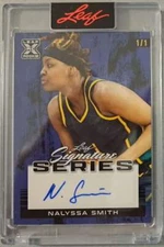 NALYSSA SMITH RC AUTO 1/1 2022-23 Leaf Signature Series ROOKIE Blue Aut ID:65410
