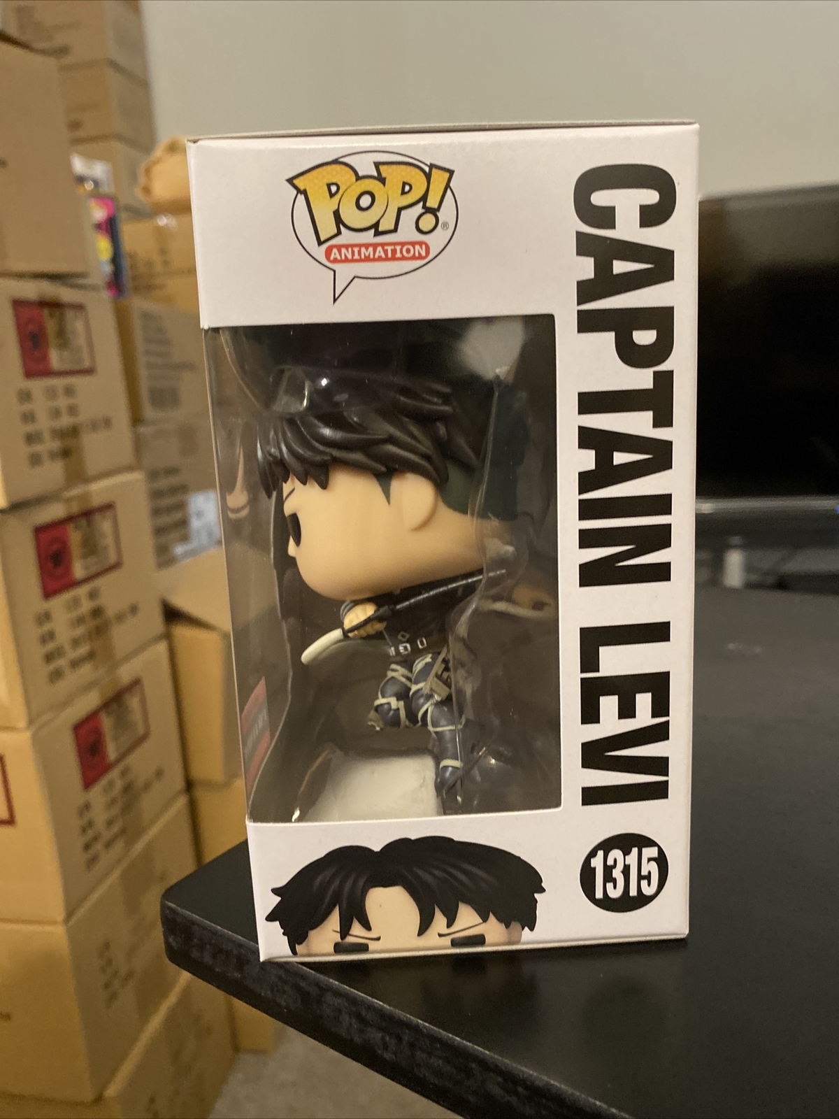 Funko POP! Attack on Titan Captain Levi #1315 AAA Exclusive Vinyl Figure w/ Case