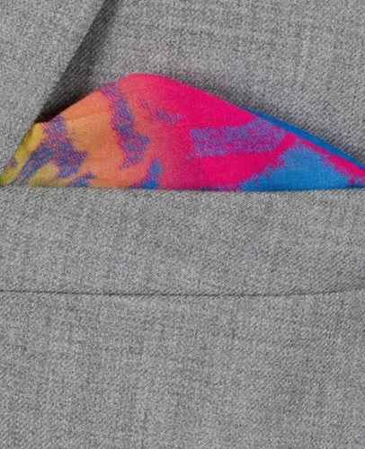 PAUL SMITH 100 % BAUMWOLLE PARADISE EINSTECKTUCH TASCHENTUCH 17,25" Quadratmeter Neu mit Etikett 75 $ usd - Bild 2 von 10