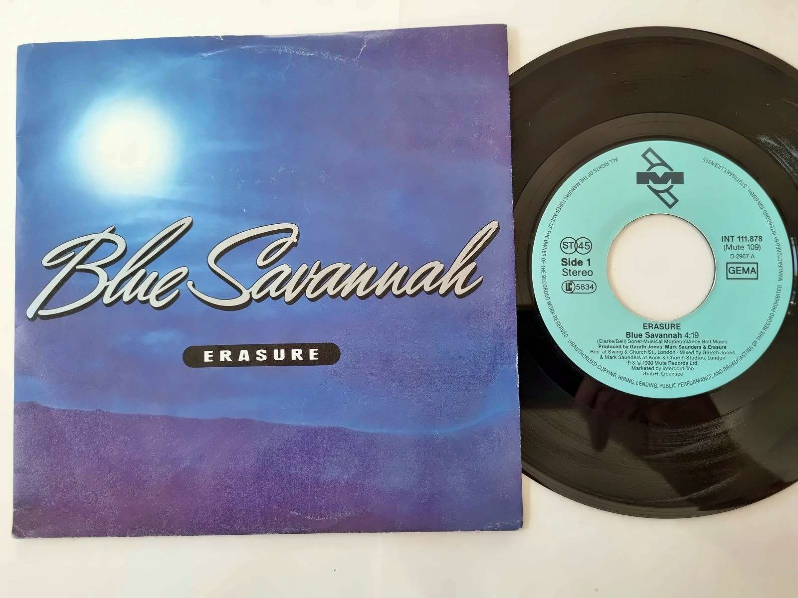 Erasure - Blue Savannah 7'' Vinyl Germany