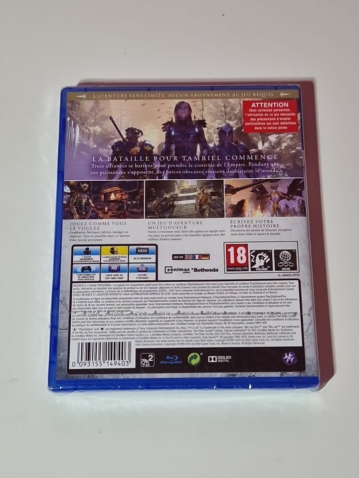 The Elder Scrolls Online Tamriel Unlimited Sony PlayStation 4 (Ps4