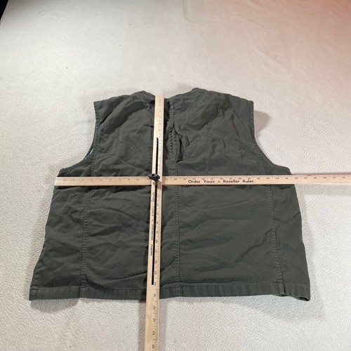 Vintage Faded Glory Fishing Vest Mens Extra Large Green Mesh Zip Up Hunt Fish - Picture 11 of 14