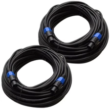 - TW12S100 (Pack of 2) - 100 Foot Speakon to Speakon PA/DJ Speaker Cable - 2 Con