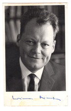 Willy Brandt Signed 3" x 5" Photo /Autographed Chancellor of West Germany