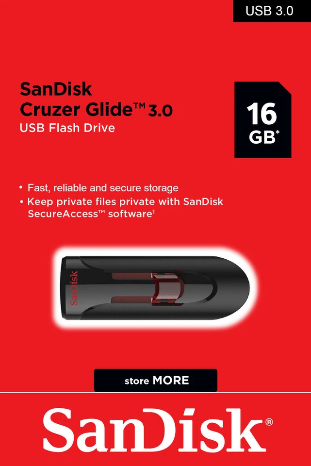 SanDisk Cruzer Glide USB 3.0 16GB 32GB 64GB 128GB 256GB Flash Drive Memory Lot - Image 2 of 4
