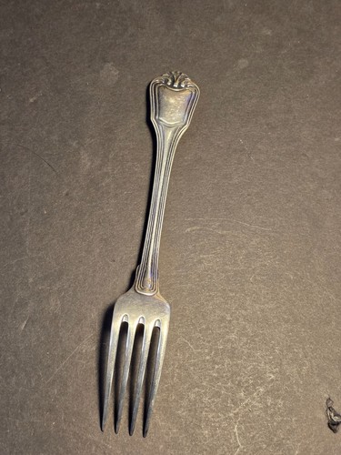 Saddam Hussein fork with iraqi eagle on handle christofle maker hallmarked 6.75 - Picture 7 of 7