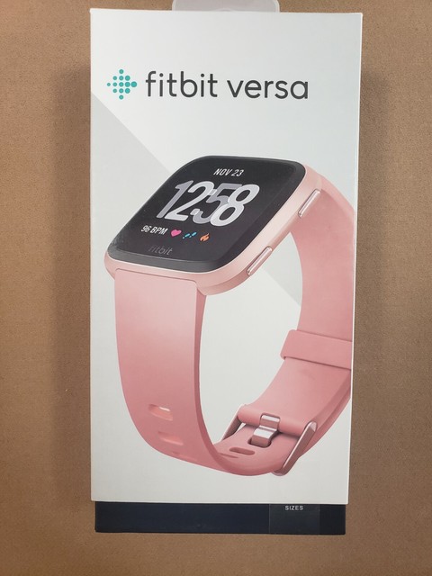 Fitbit Versa Fitness Smartwatch - Peach/Rose-Gold Aluminium (FB504RGPK) for sale online | eBay