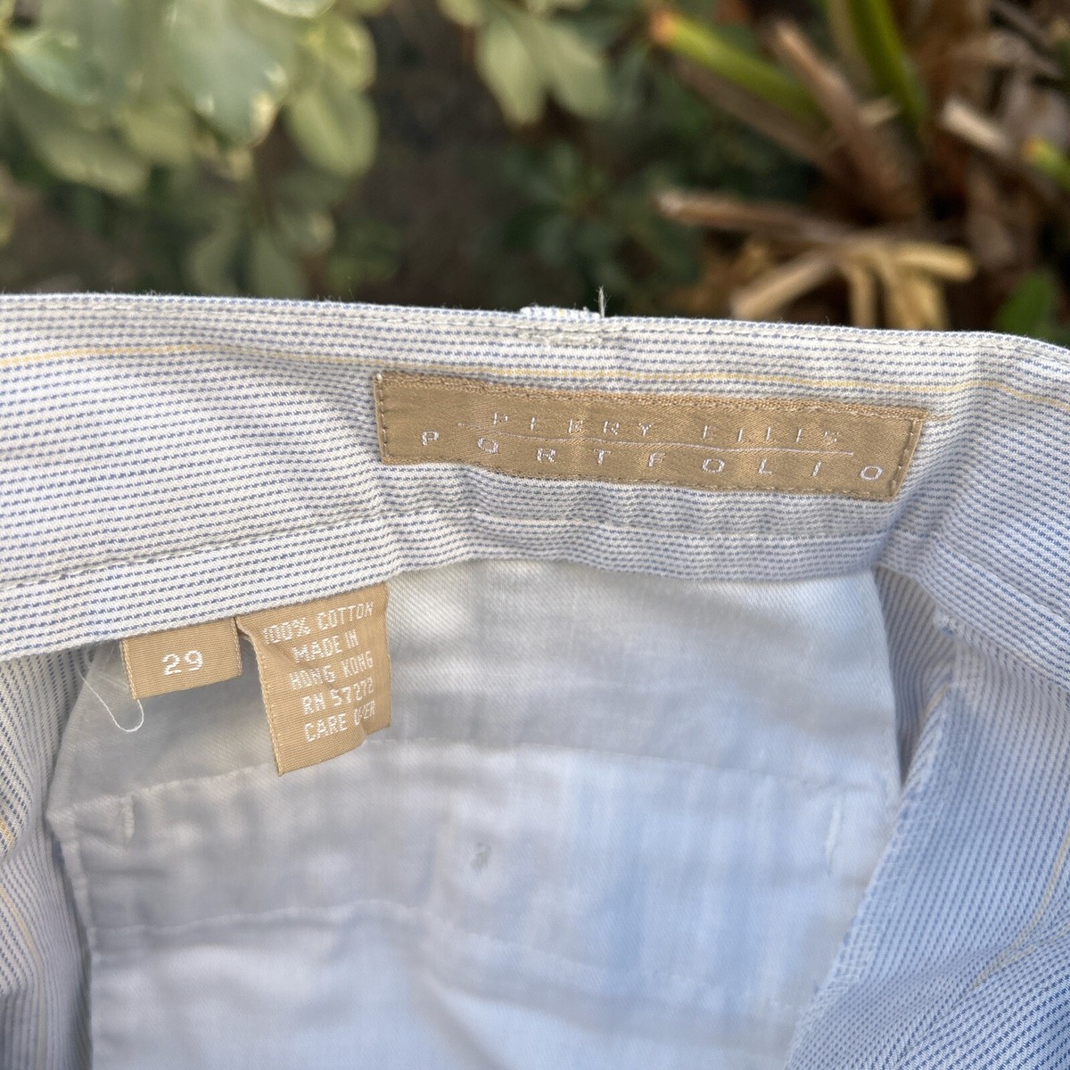 パンツ 90s PERRY ELLIS PORTFOLIO slacks 90sペリーエリスPerry Ellis2wayリネンパンツ麻ノームコアワイド