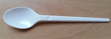 160 White Plastic Tea Spoons Strong Cutlery Party Wedding Event Cheap reusable
