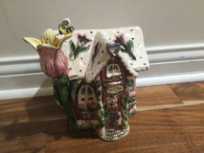 Blue Sky Clayworks Cuddle Bear Cottage Heather Goldminc Tealight House REPAIREAD