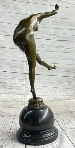 Arte hecho a mano escultura de bronce: "El malabarista" por Claire Colinet, regalo de colección - Imagen 6 de 10