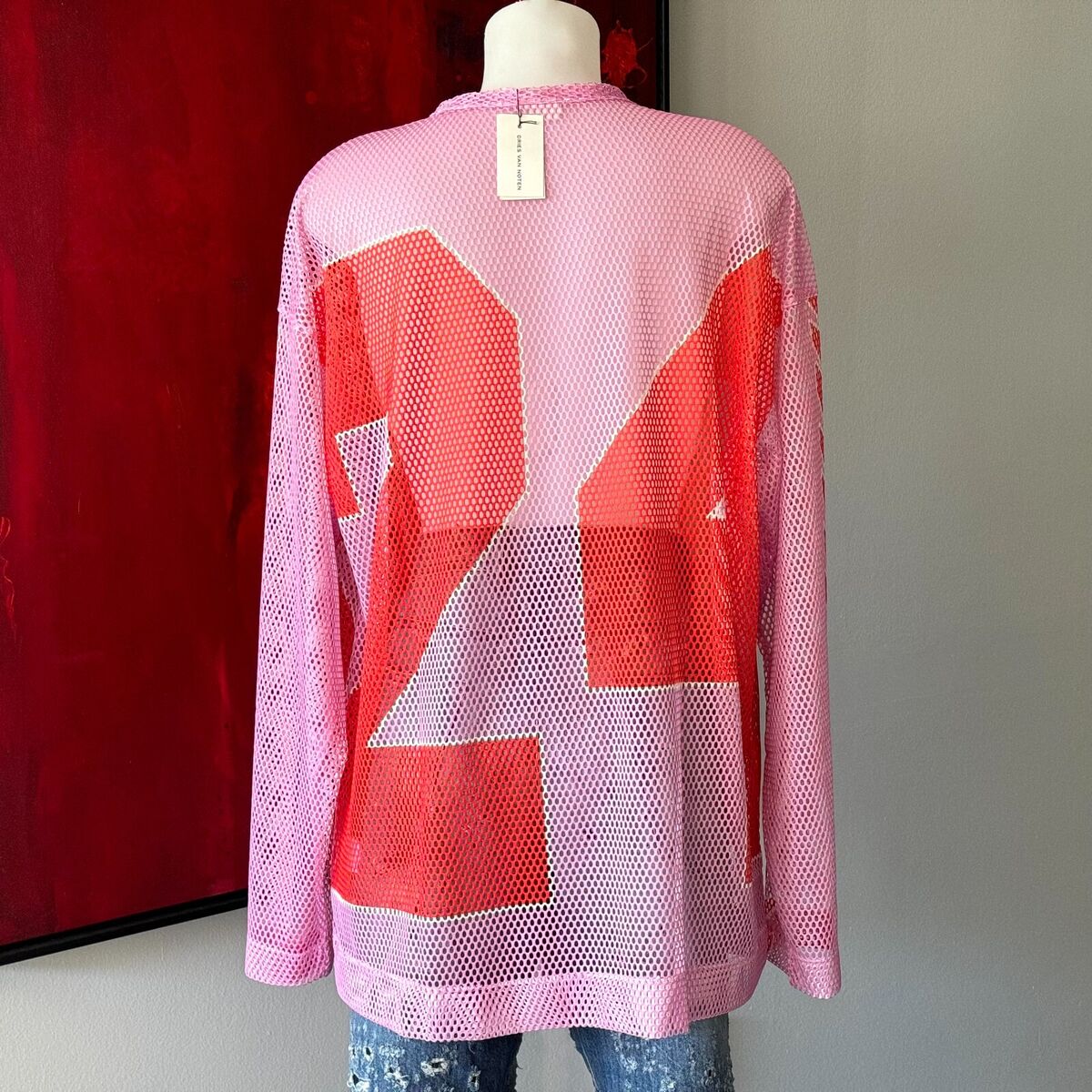 DRIES VAN NOTEN Hegland Oversized Mesh Jersey T-Shirt from F DRIES VAN NOTEN Hegland Oversized Mesh Jersey T-Shirt from F