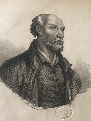 Giuseppe Calasanzio Aquaforte 19th Century. Spain José Calasanz. Portrait