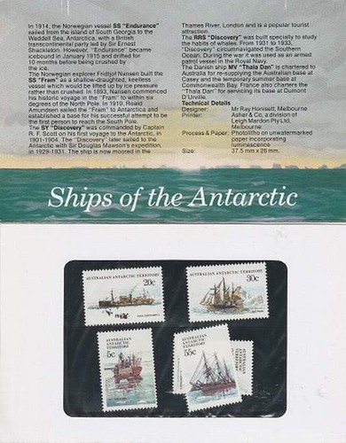 Australian Antarctic Territory 1979 Stamp Pack - Ships of the Antarctic (1) - Picture 2 of 2