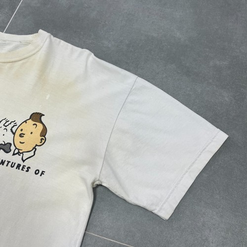 Vintage The Adventures Of Tintin The Crab with The Golden Claws T-Shirt Size M - Picture 13 of 24