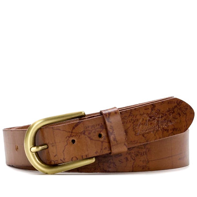 NWT Original PATRICIA NASH Vietri Signature Map Belt Leather Riot Rust Medium