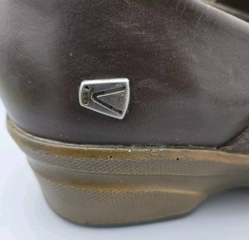 Keen Mora Mary Jane Pumps Women's Size 10 Cascade Brown Leather Slip On Heels - Picture 5 of 11