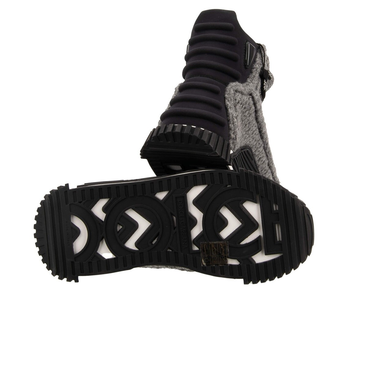 DOLCE & GABBANA DG Logo Wool High Top Boots Sneaker Shoes DOLCE & GABBANA DG Logo Wool High Top Boots Sneaker Shoes