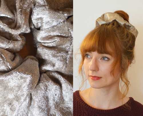 Scrunchie grand porte tresse BEAUCOUP de couleurs panne velours fait main années 90 - Photo 30/33