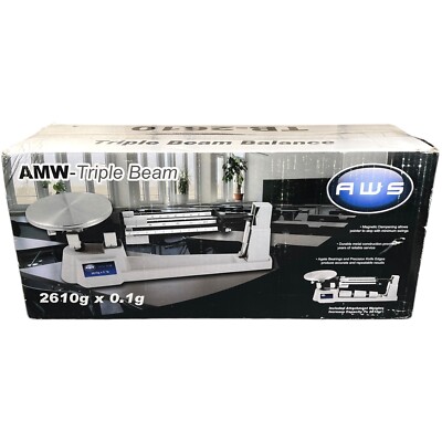 American Weigh Scales AMW-TB-2610 Triple Beam Scale 2610 X 0.1g Home Lab Science