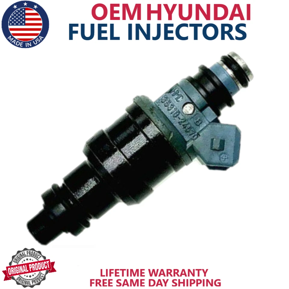 Injetores de combustível 4 peças fabricante de equipamento original Hyundai 35310-24570 para 2005-2011 Kia Rio 1.6L I4 - Imagem 2 de 4