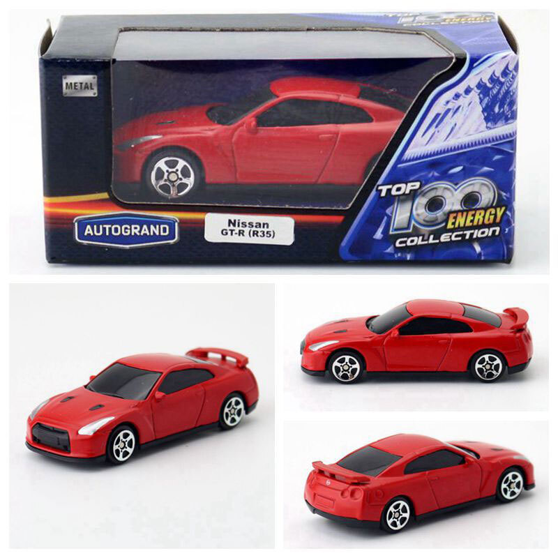 Nissan GT-R (R35) Model Car 1/64 Scale Diecast Toy Cars Kids Toys for Boys Red