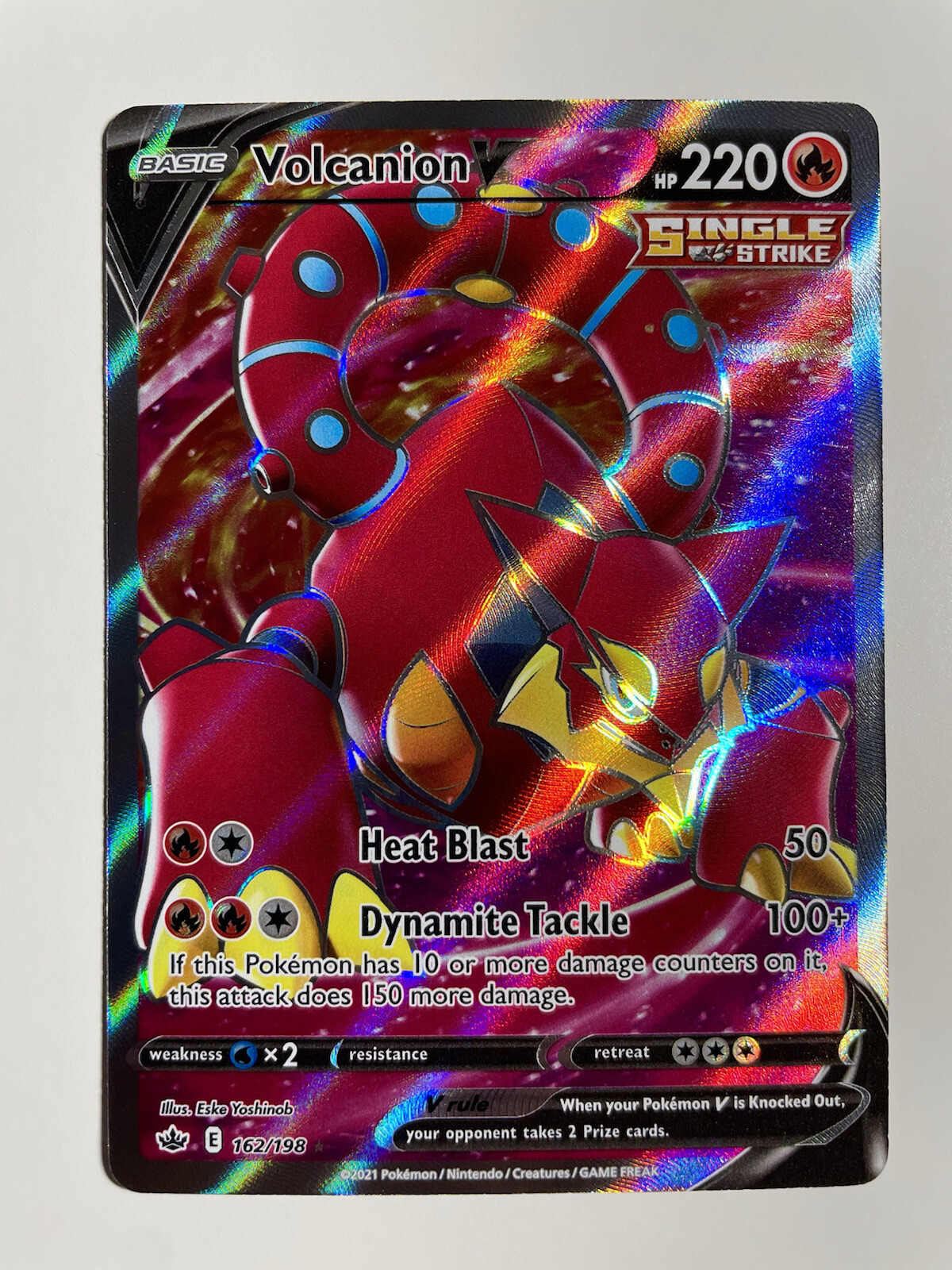 Pokemon VOLCANION V 162/198 Chilling Reign ULTRA RARE FULL ART