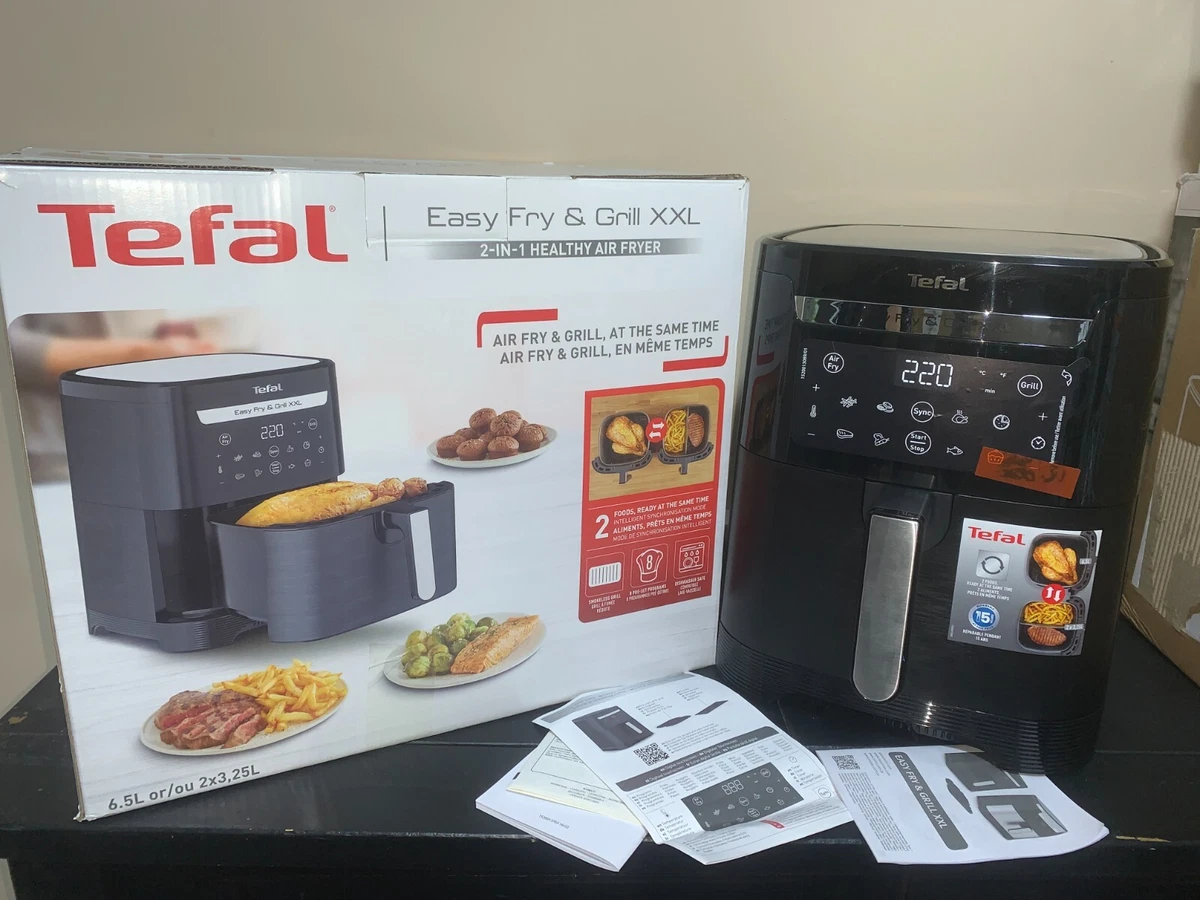 Tefal Easy Fry XXL 2in1 Digital Dual Air Fryer Grill 6.5L or
