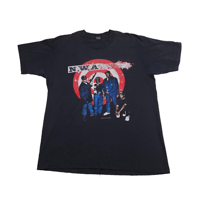 NWA Ice Cube Print Rap Tour Tee T Shirt Dr Dre Eazy-E 90s Vintage 