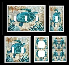 SEA TURTLE STARFISH LIGHT SWITCH COVER PLATE OR OUTLET