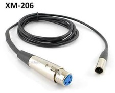 CablesOnline 6ft Mini XLR Male to XLR Female Plug Pro Lapel Microphone Cable