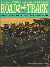 Road & Track 1965 Aug corvette renault ferrari mustang