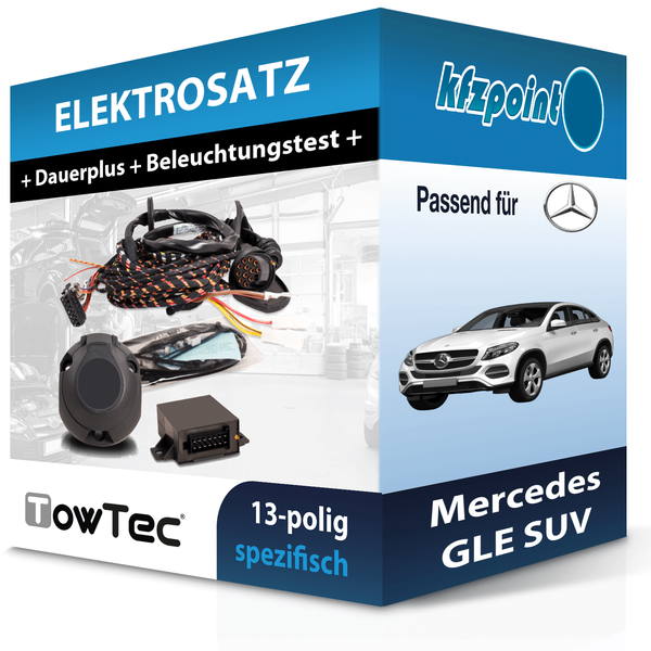 für Mercedes GLE SUV 06.2015-12.2018 Towtec E-Satz 13Polig Fahrzeugspezifisch-image