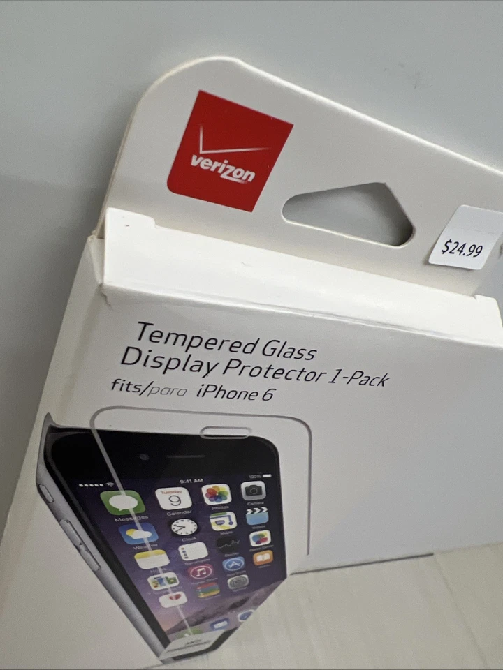 Paquete de 1 protector de pantalla de vidrio templado para iPhone 6, anti huellas dactilares Foto 2 de 4