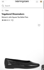 Image of New Vagabond Shoemakers Jolin Square Toe Ballet Flats Black Size 9