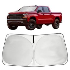 Windshield Sun Shade for 2019-2026 Chevy Silverado 1500, Custom Fit Car Front...