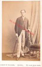 Viktorianischer Carte de Visite CDV Herrenschirm Rotkehlchen & Wheeler Pall Mall