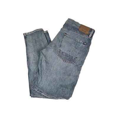 Hudson Blinder V2 Biker Jeans Button Fly Moto Stretch Blue Mens Size 36x32