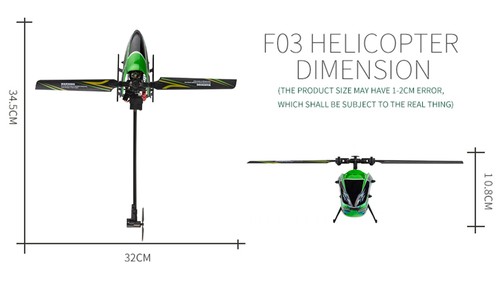 YUXIANG F03 4 CANALES 2,4 GHz 6 ejes giroscopio avión Flybarless RC RTF helicóptero juguetes - Imagen 11 de 26