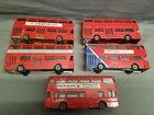 5 X VINTAGE DINKY TOYS 1018 ATLANTEAN BUS KITS, MADE AND PAINTED UNBOXED